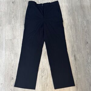 Zara Navy Straight-Leg Dress Pants